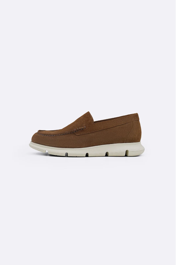 AIR-SOLE SUEDE LOAFERS