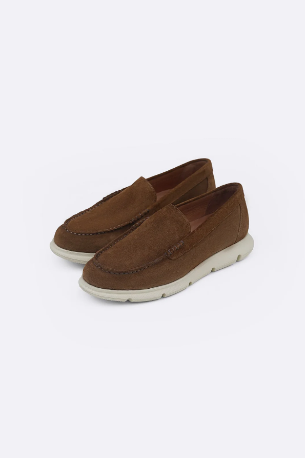 AIR-SOLE SUEDE LOAFERS