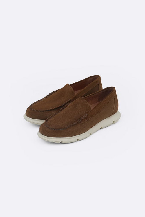 AIR-SOLE SUEDE LOAFERS