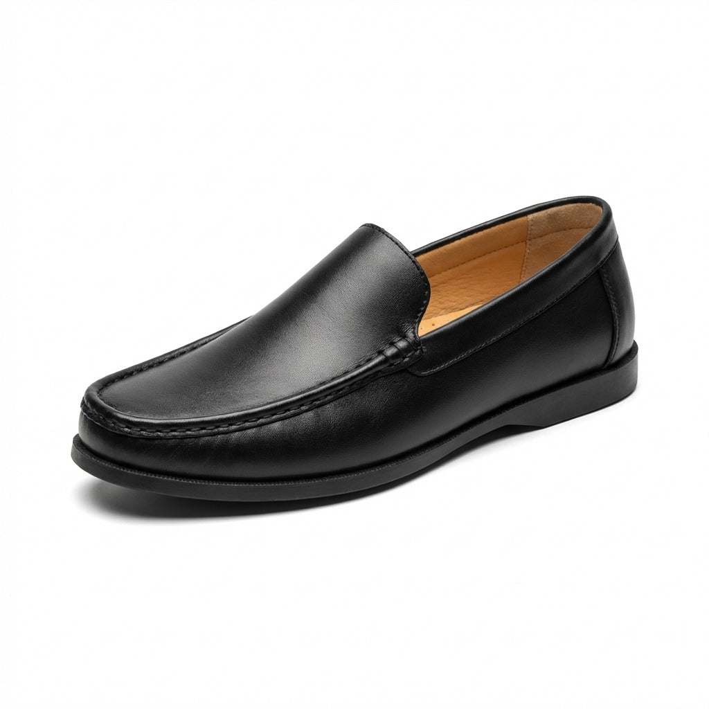 BLACK CLASSIC LEATHER LOAFERS