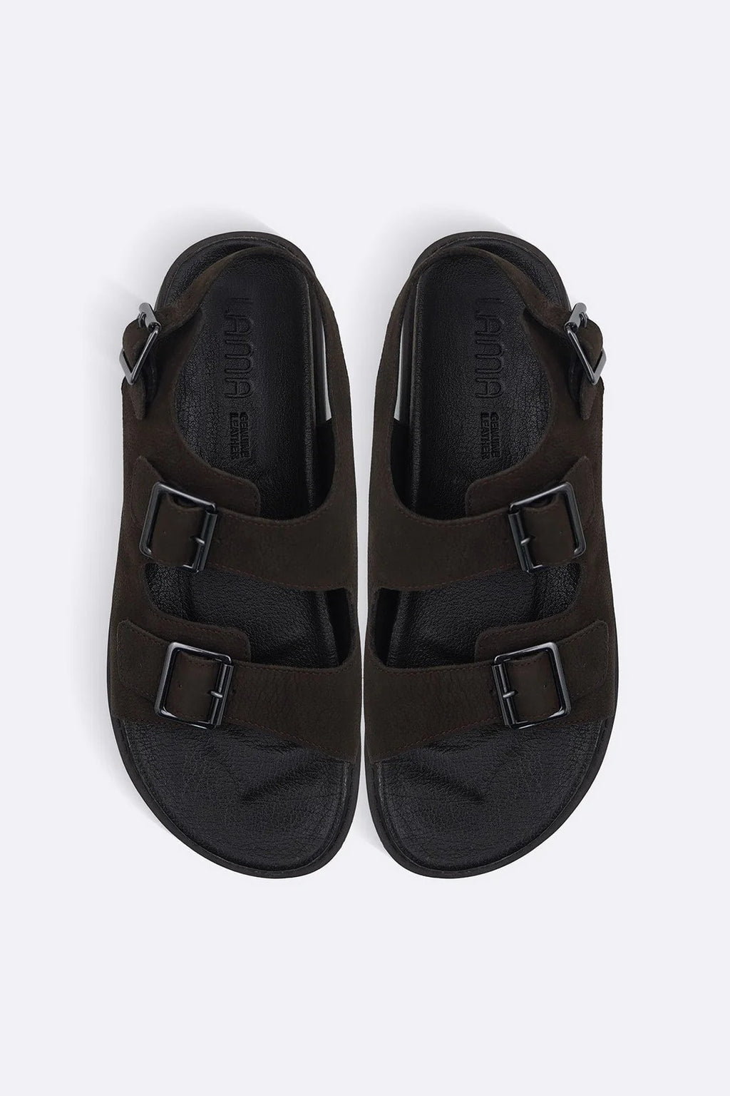 DOUBLE STRAP LEATHER SANDALS