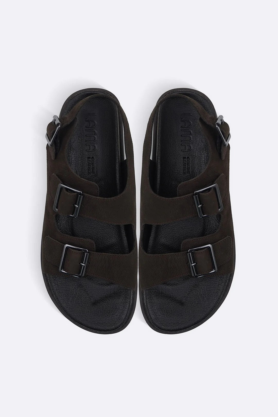 DOUBLE STRAP LEATHER SANDALS