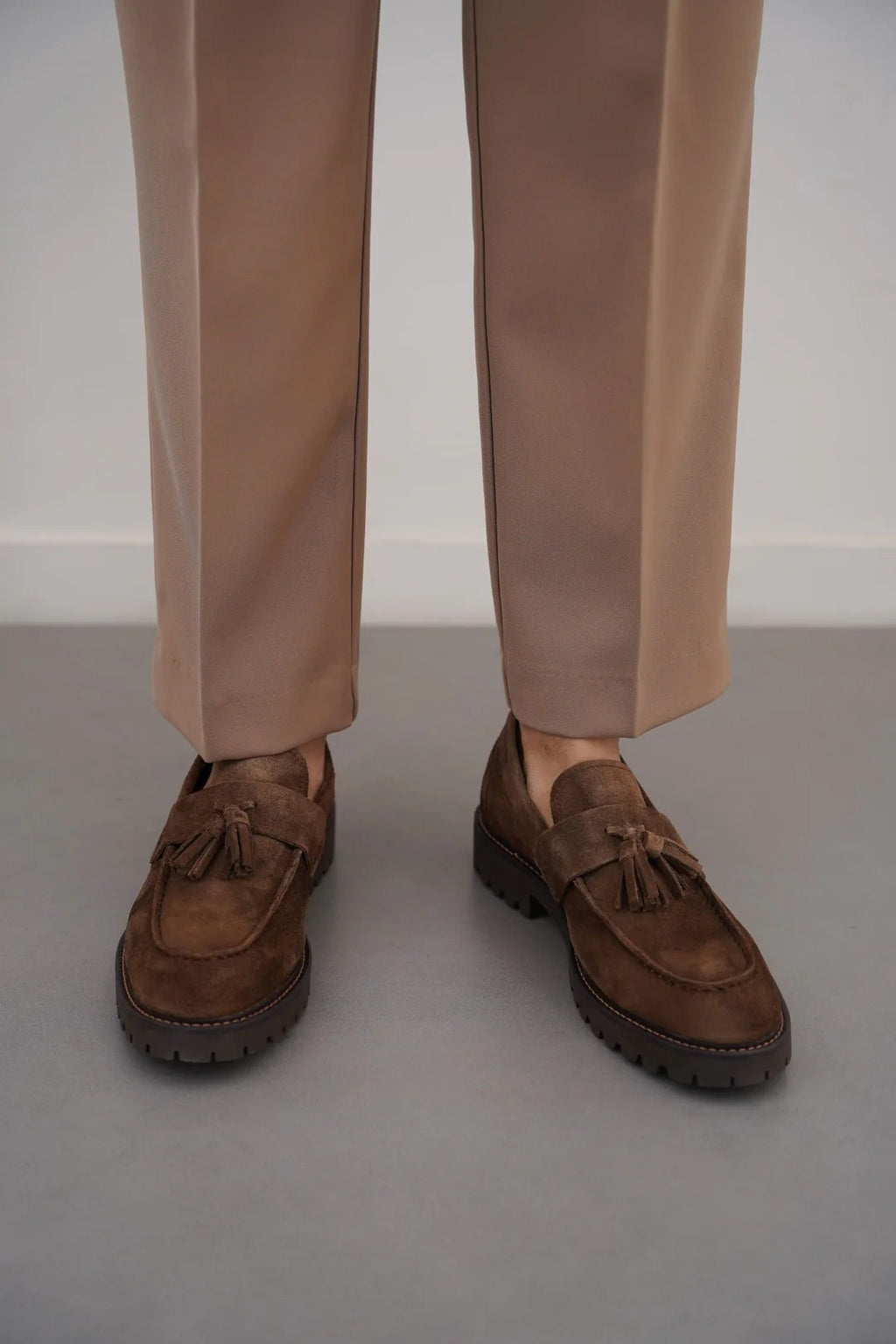 SUEDE TASSEL LOAFERS