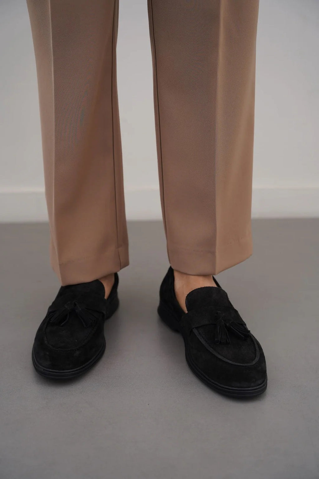 SUEDE LEATHER TASSEL LOAFERS