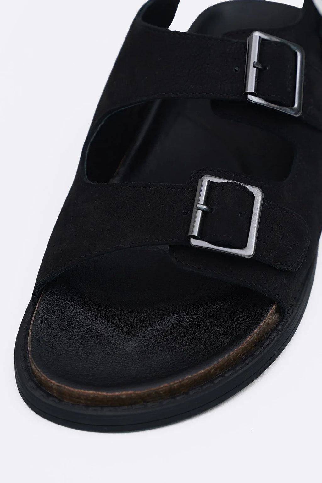 DOUBLE STRAP LEATHER SANDALS