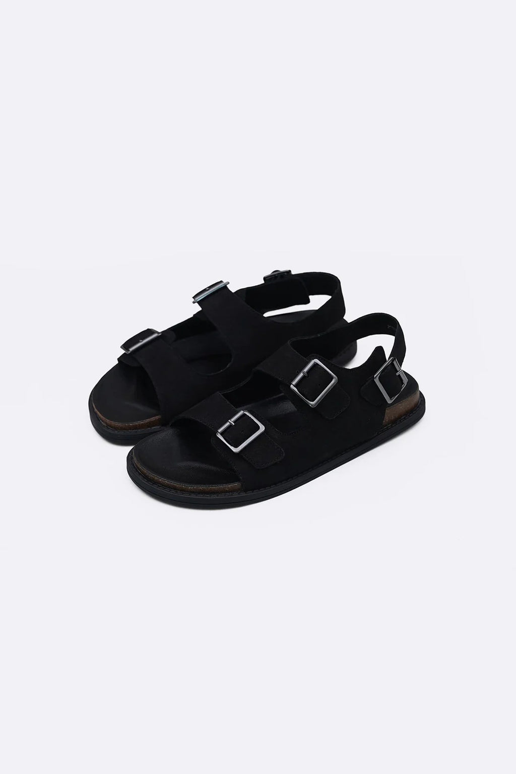 DOUBLE STRAP LEATHER SANDALS