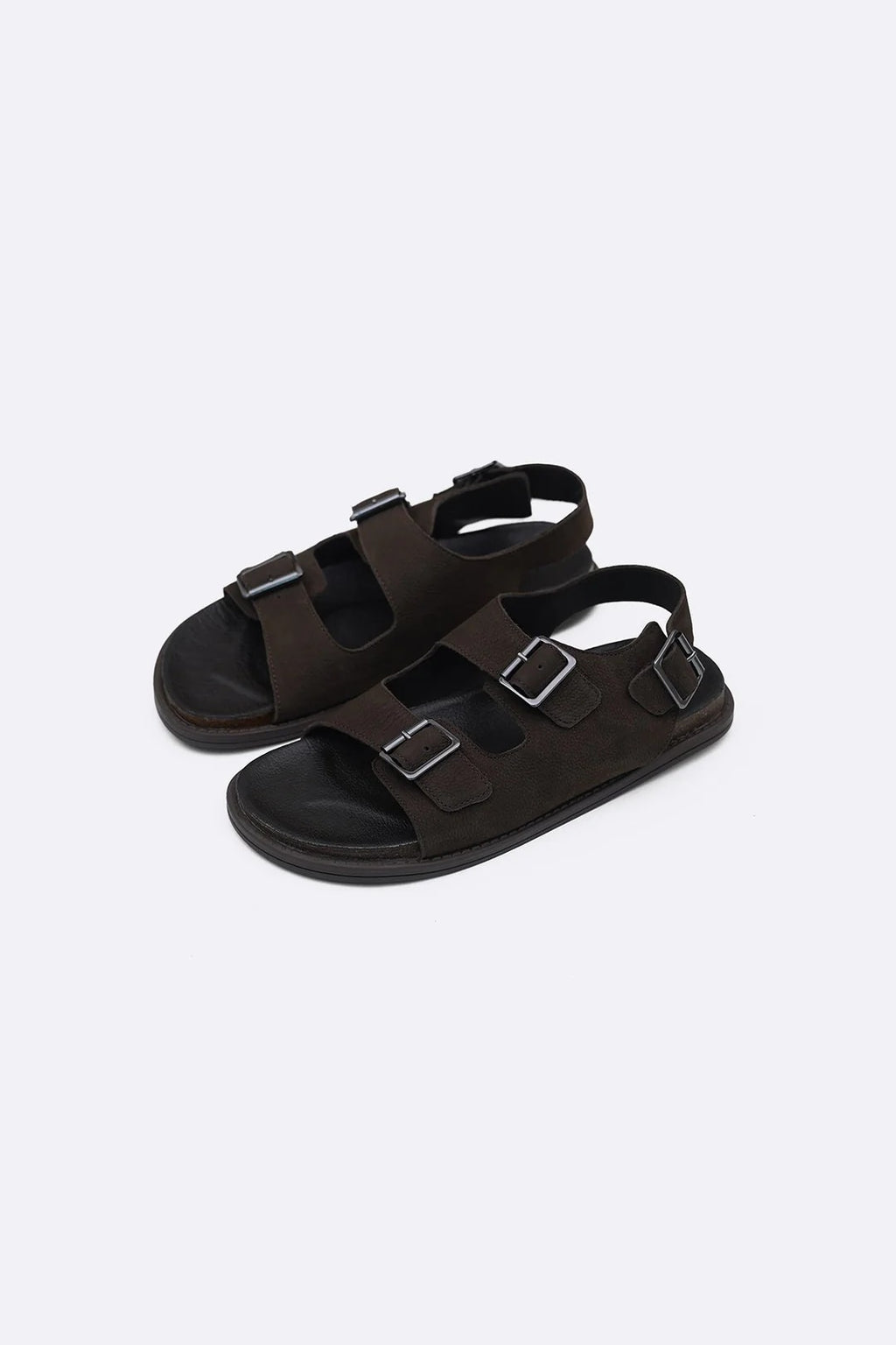 DOUBLE STRAP LEATHER SANDALS