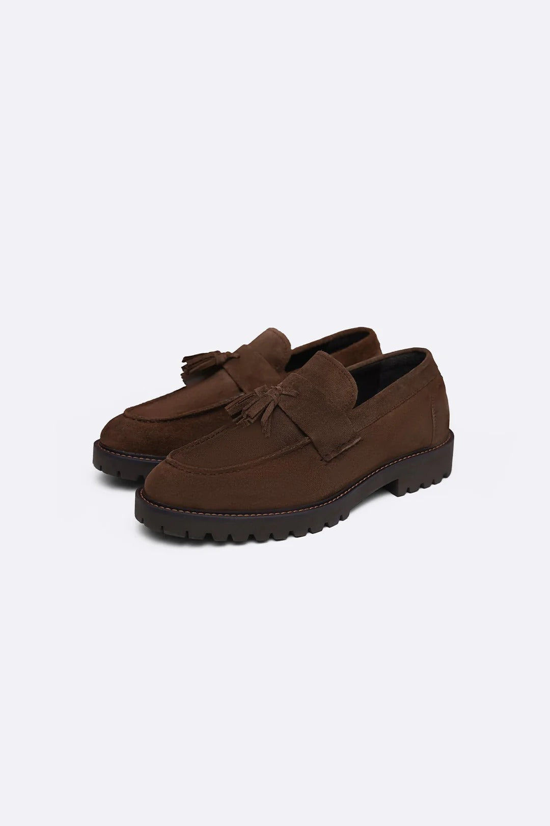 SUEDE TASSEL LOAFERS
